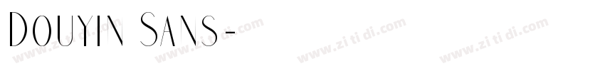 Douyin Sans字体转换